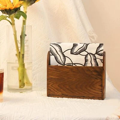 Consdan Wooden Napkin Holder Suitable for Kitchen, Restaurant, Bar, Office