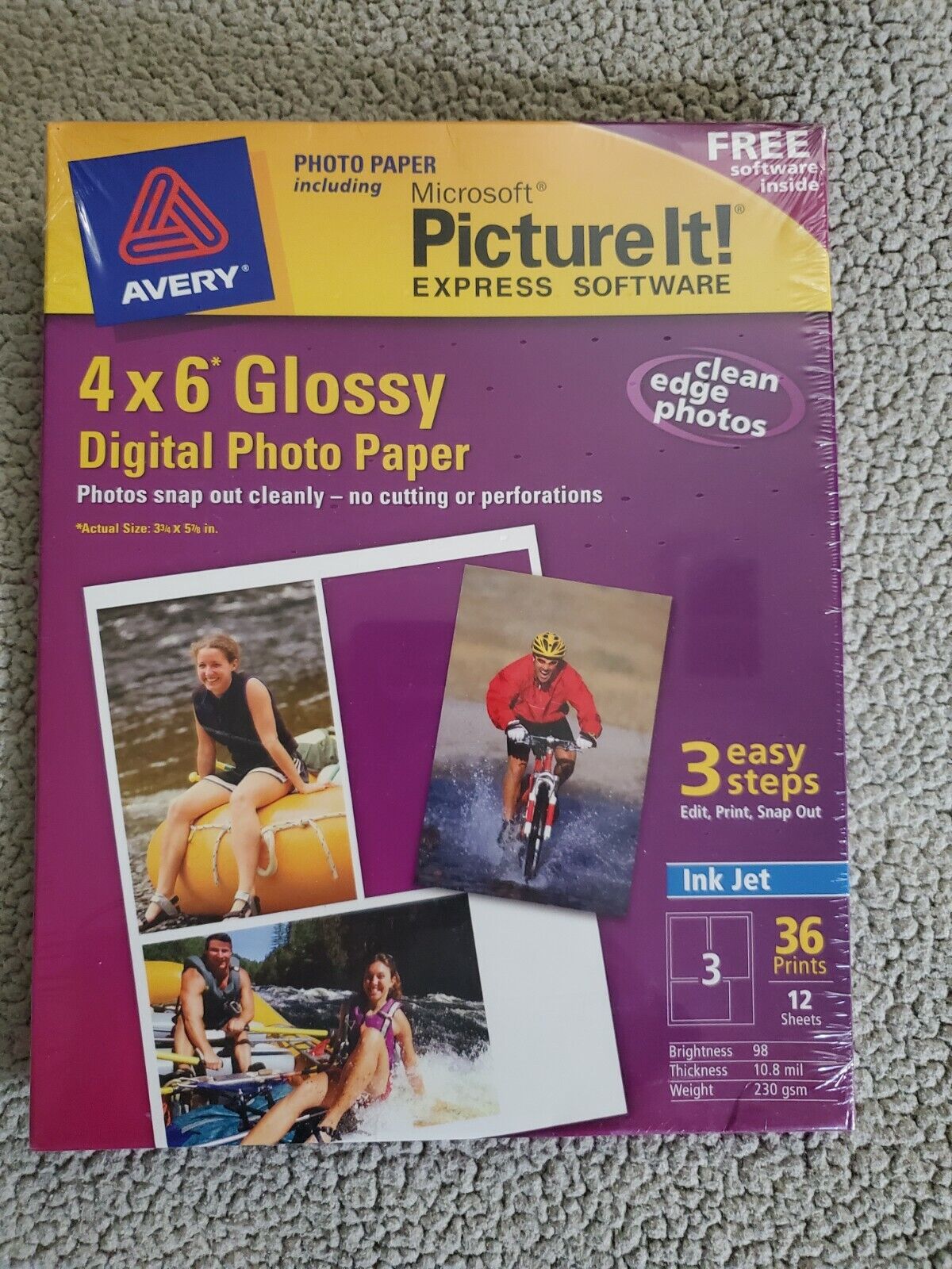 Avery Ink Jet 4 X 6 Glossy Digital Photo Paper 12 Sheets Microsoft Picture It