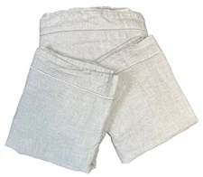 King Duvet Cover And Shams Simple & Opulence 100% Pure Linen Embroidery Border