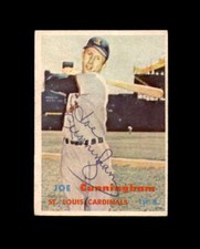 Joe Cunningham Signed 1957 Topps St. Louis Cardinals Autograph