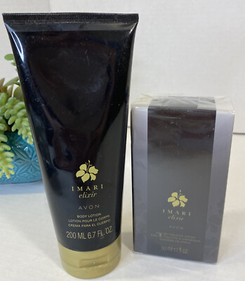 Avon IMARI elixir Eau De Toilette Perfume Spray 1.7 oz. & Body Lotion 6.7oz Set