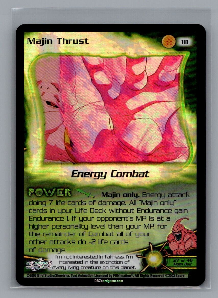 1x DBZ CCG MAJIN THRUST 111 HOLO FOIL RARE FUSION SAGA DRAGON BALL Z | eBay 1x DBZ CCG MAJIN THRUST 111 HOLO FOIL RARE FUSION SAGA DRAGON BALL Z | eBay