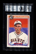 1983 DONRUSS HOF HEROES CARL HUBBELL GIANTS HOF SIGNED AUTO BECKETT BAS 10