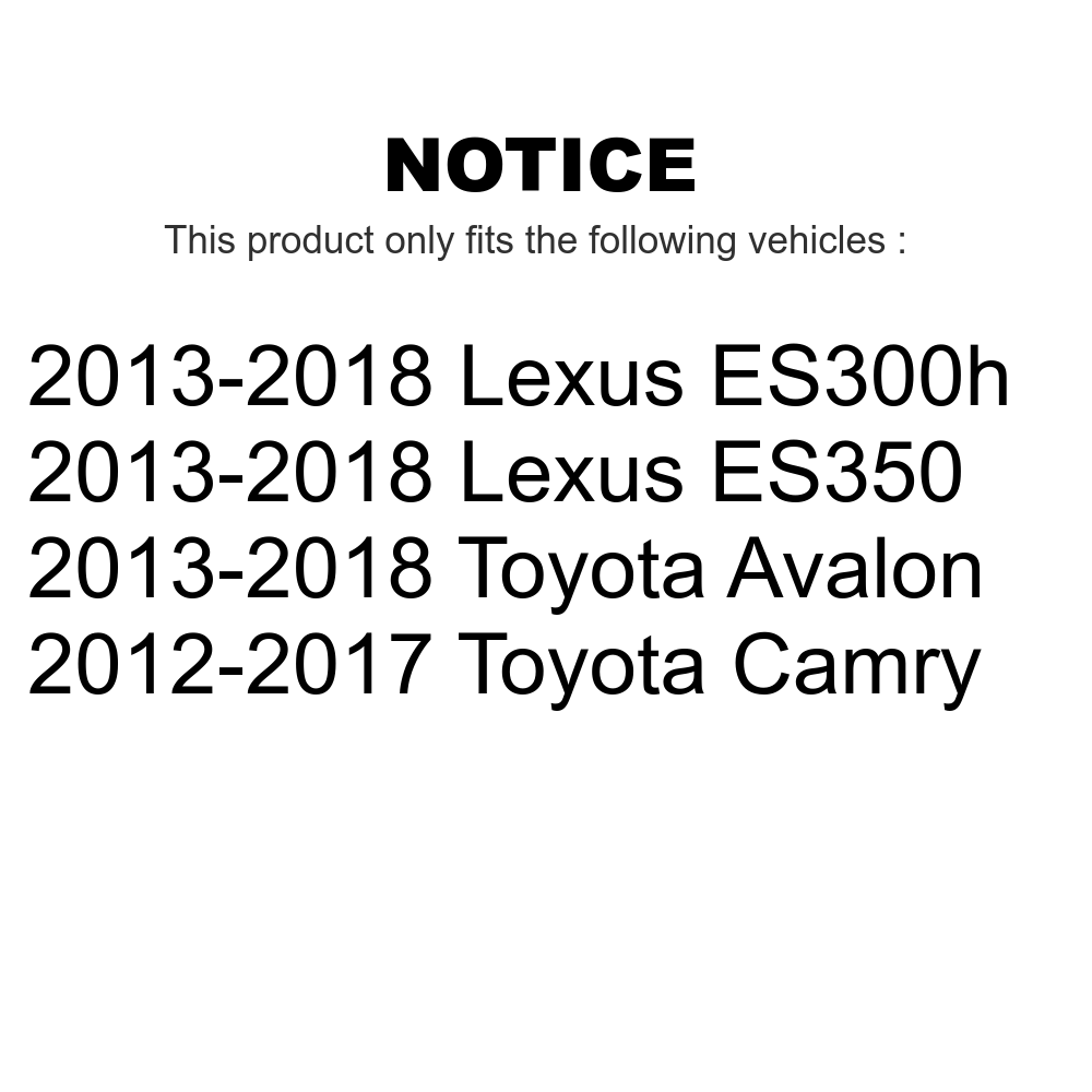 Front Rear Drilled Slot Brake Rotor Ceramic Pad Kit For Toyota Camry