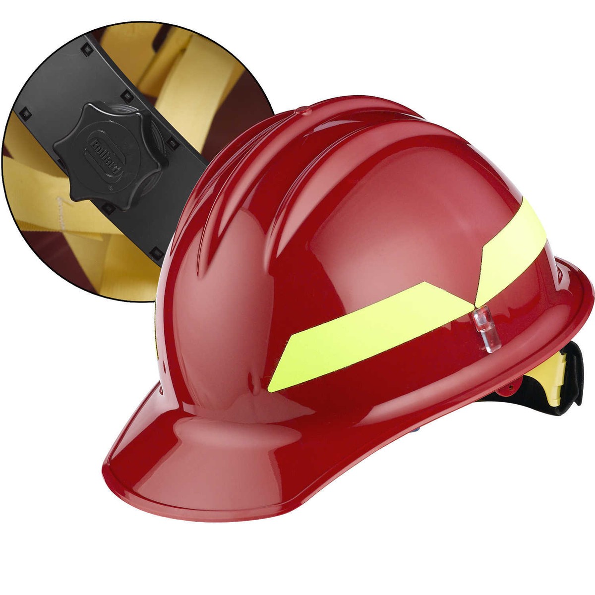 Red Cap Bullard Wildland Fire Helmet with Ratchet Suspension | eBay