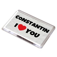 FRIDGE MAGNET - Constantin - I Love You - Name Gift