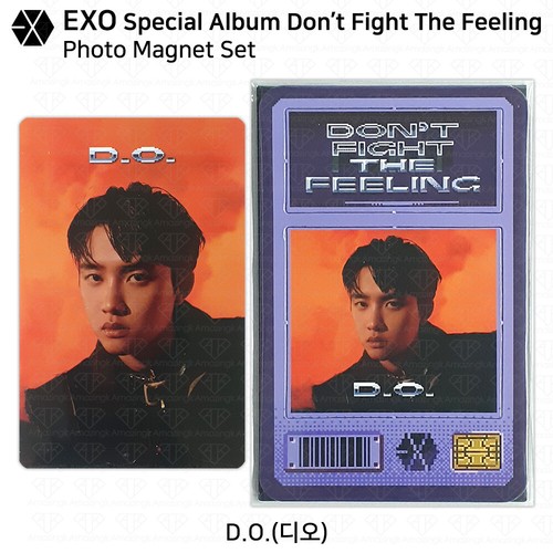 EXO Spezialalbum Don't Fight The Feeling Hologramm Fotokarte Ständer Magnet Set - Bild 12 von 30