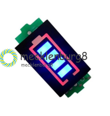 3S Lithium Battery Capacity Indicator Module 12.6V Blue Display Power Tester