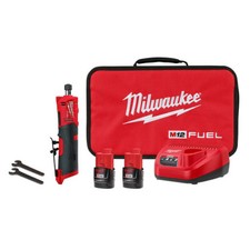 Milwaukee-2486-22 M12 FUEL Straight Die Grinder 2 Battery Kit NEW!!