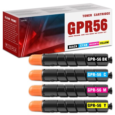 New GPR-56 Toner Cartridges Set (C, Y, M, B) for Canon GPR-56 C7565 C7570 C7580