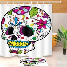 Skeleton Is Bald Waterproof Bath Polyester Shower Curtain Liner Water Resistant