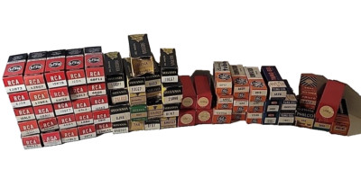 Lot Of 65 New Vacuum Tubes GE/RCA/Sylvania/Tung-Sol/Philco/Rad Tel - See List