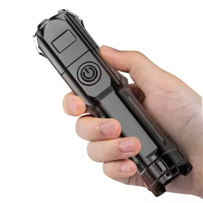Tragbare USB Wiederaufladbare LED Taschenlampe High Power Zoom Taschenlampe Große Reichweite