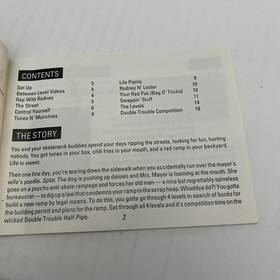 Skate Or Die 2 Nes Nintendo Instruction Manual Electronic Arts Nes-E4-USA*
