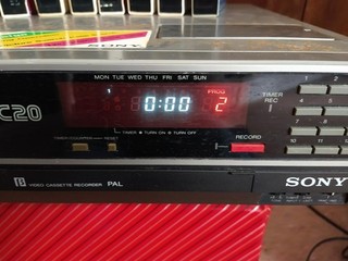 Sony C20 Betamax Video Recorder (includes 9 tapes).