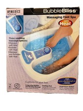 HOMEDICS "BUBBLE BLISS" MASSAGING FOOT SPA w/ MASSAGE, BUBBLES, HEAT