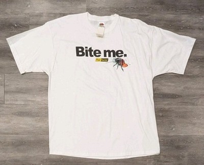 Vintage 90s Y2K Fear Factor Bite Me  T-Shirt Size 2XL NEW NWT, Joe Rogan 