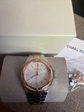 MICHAEL KORS Lennox Quartz Crystal White Dial Two-tone Ladies Watch