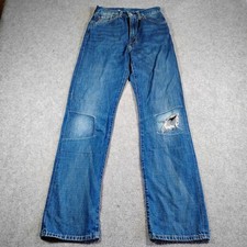 Levis LVC 701 High Rise Straight Leg Distressed Jeans Selvedge 26x31 50701-0011
