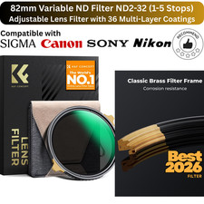 K F Concept 82mm Variable ND Filter ND2-32 Nano-X Pro 36 Coated Camera 5 in 1