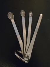 Amco 4 Piece Stainless Steel Mini Measuring Spoon Set Drop Smidge Pinch  Hint