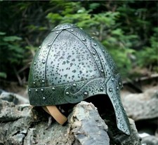 Perfect for Medieval LARP Medieval Cross Knight Templar Steel Helmet , Role Play