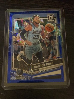 2023-24 Panini Optic Basketball Derrick Rose Blue Fast Break Disco Prizm /49 # d