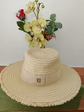 Eric Javits packable Fedora Daphne Tan ribbon large beach vacation upf hat