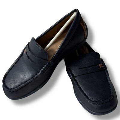 NIB Kenneth Cole New York Jason Penny Loafers Navy Blue Kids 