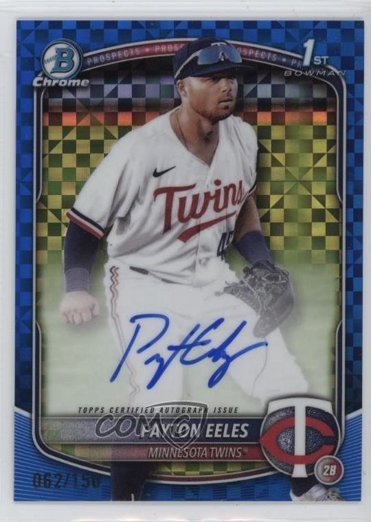 2025 Bowman Chrome Prospect Blue X-Fractor 62/150 Payton Eeles #CPA-PE Auto