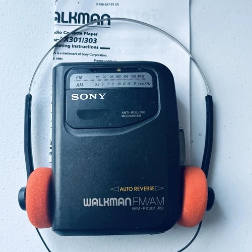 Sony Walkman WM-FX301 AM/FM Radio Cassette Player - New Belt - Reconditioned!
