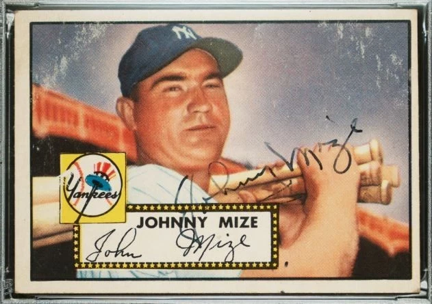 1952 Topps Johnny Mize Signed Baseball Card #129 PSA/DNA 7 Certified Auto HOF - Image 2 of 4