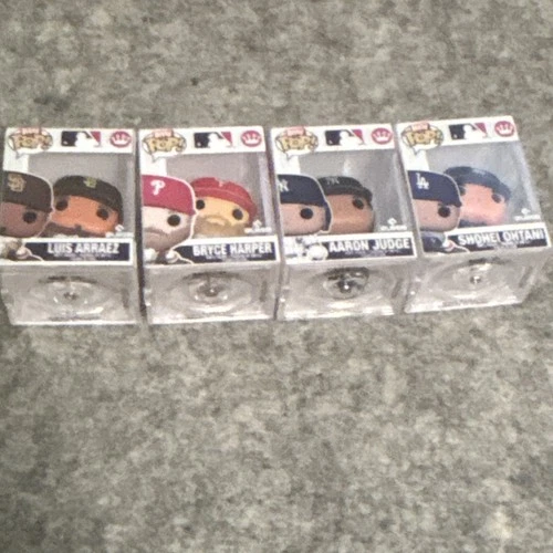 Funko Bitty Pop! MLB Luis Arraez Bryce Harper Aaron Judge Shohei Ohtani Set