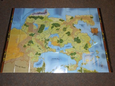 HUGE Greyhawk poster map D&D Dungeon Magazine 118 119 120 121 Dragons COMPLETE