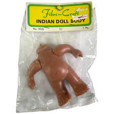 VINTAGE Fiber Craft 3026 3-1/4" Indian Doll Bodies Native American 1970's RARE