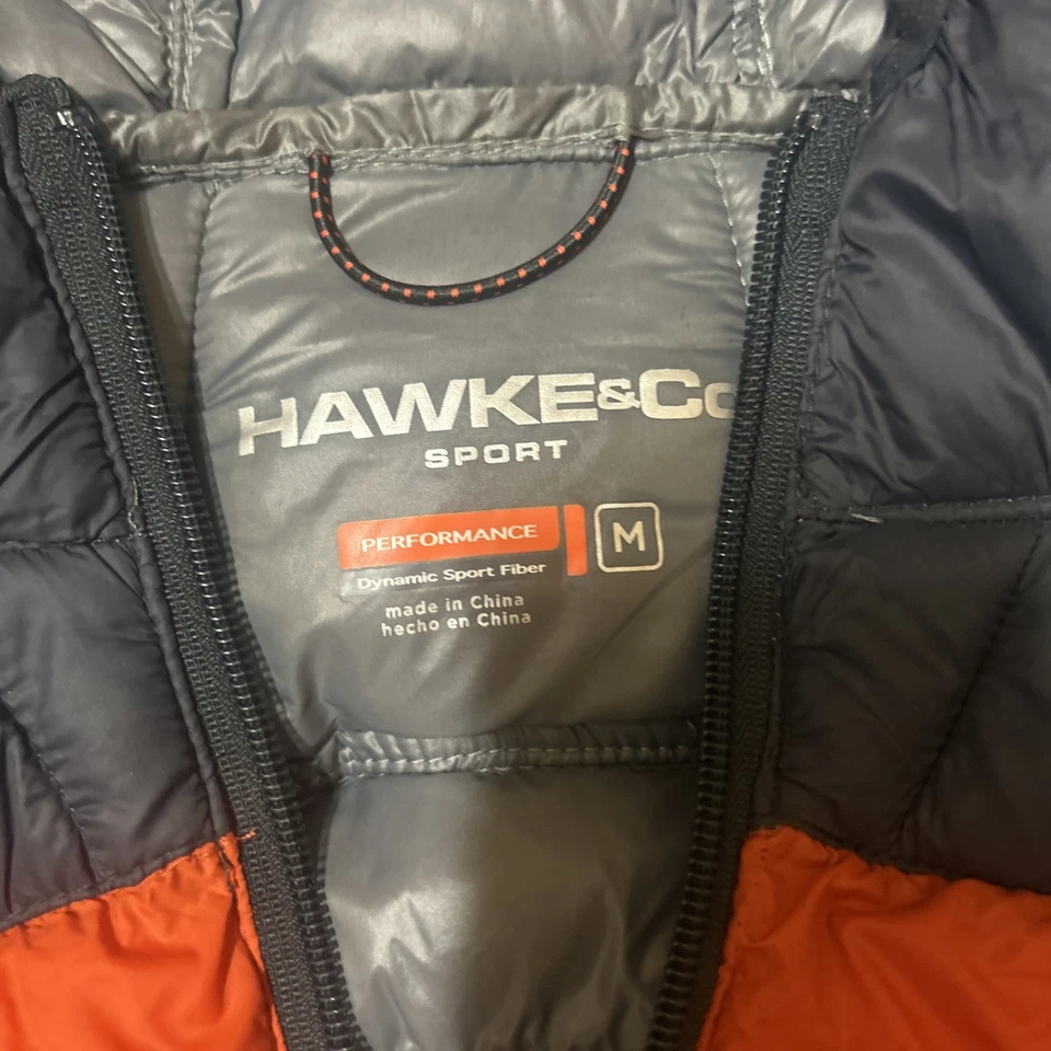 Hawke & Co. Sport Quilted Performance Puffer Vest Blue / Orange Size M - Image 3 of 4