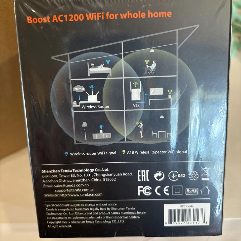 Tenda AC1200 Dual Band Wi-Fi Repeater (A18) New - Image 3 of 4