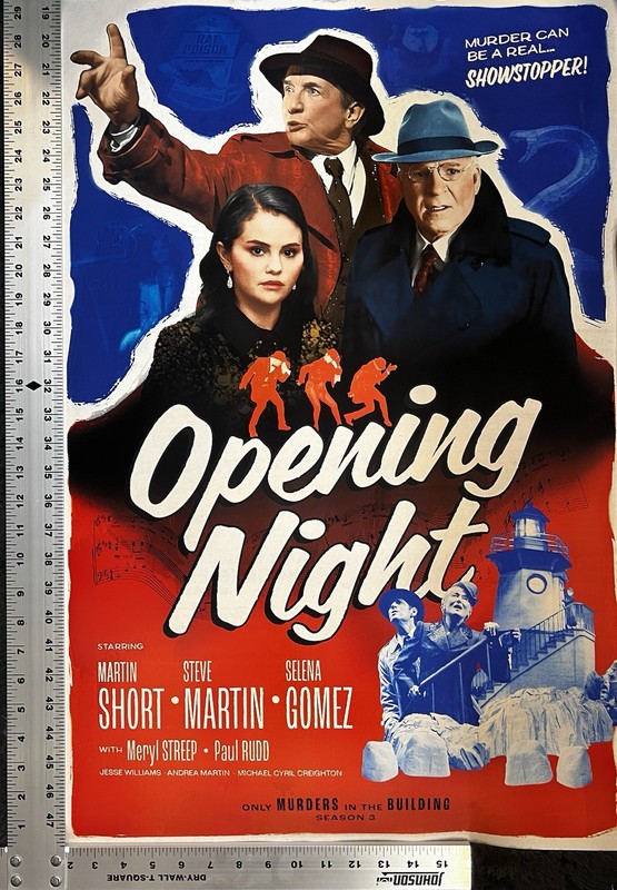 RARE “Only  Murders In The Building” Opening Night Promo Poster 