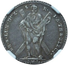 1780 IWS 1/6 Thaler Brunswick-Lune-Cal-Hannover AU50 NGC