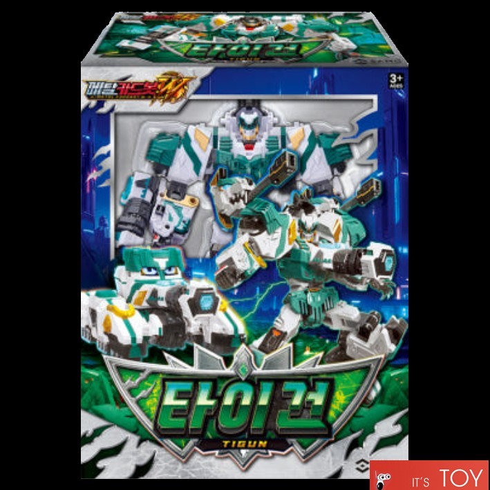 Metal Cardbot W TIGUN Green Tiger Tank Transforming Robot Car