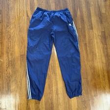 Vintage 80 s-90 s Adidas Distressed blue nylon windbreaker track pants Size XXL
