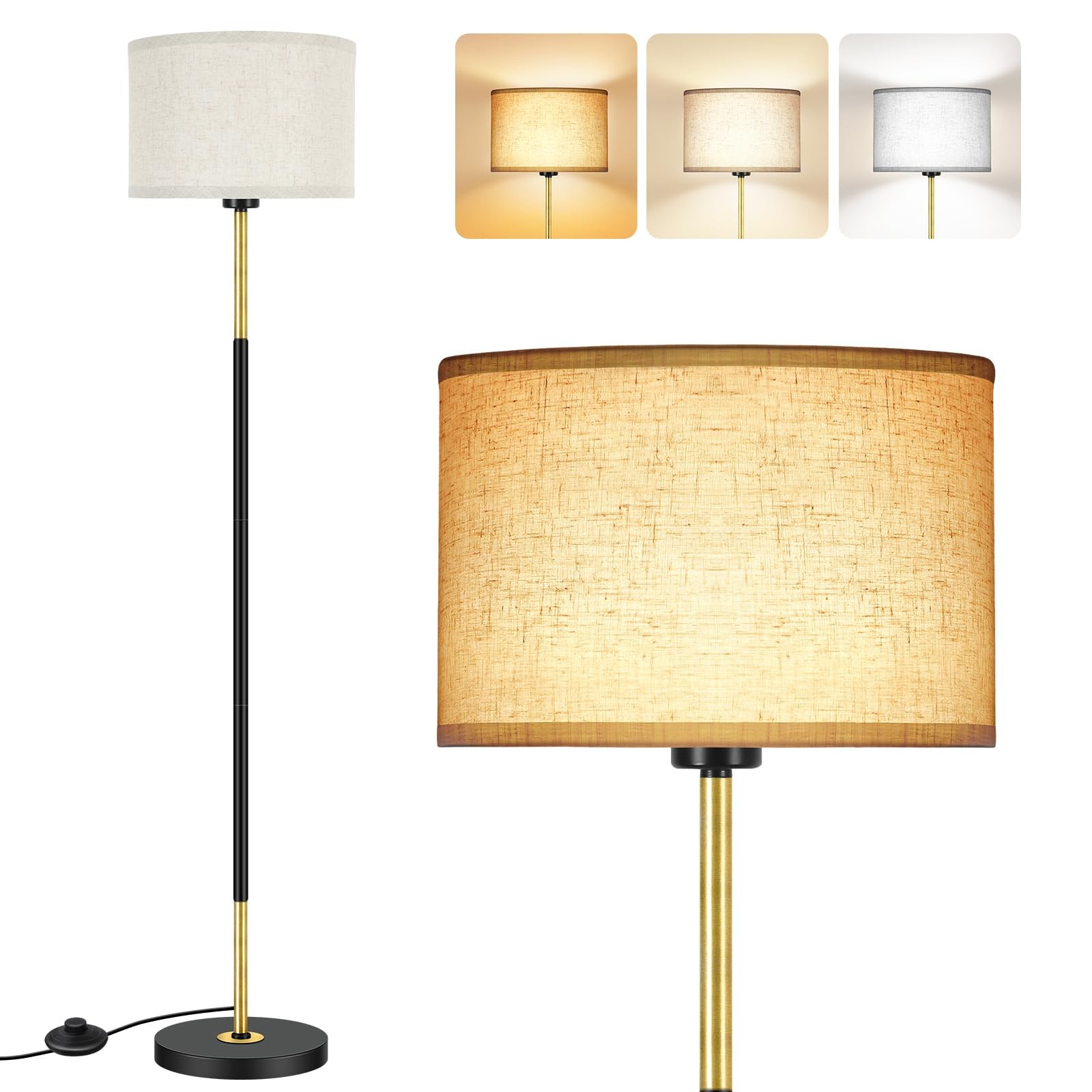 Piantana Salotto OUTON E27 - Lampada LED Sicura per Bambini e Animali