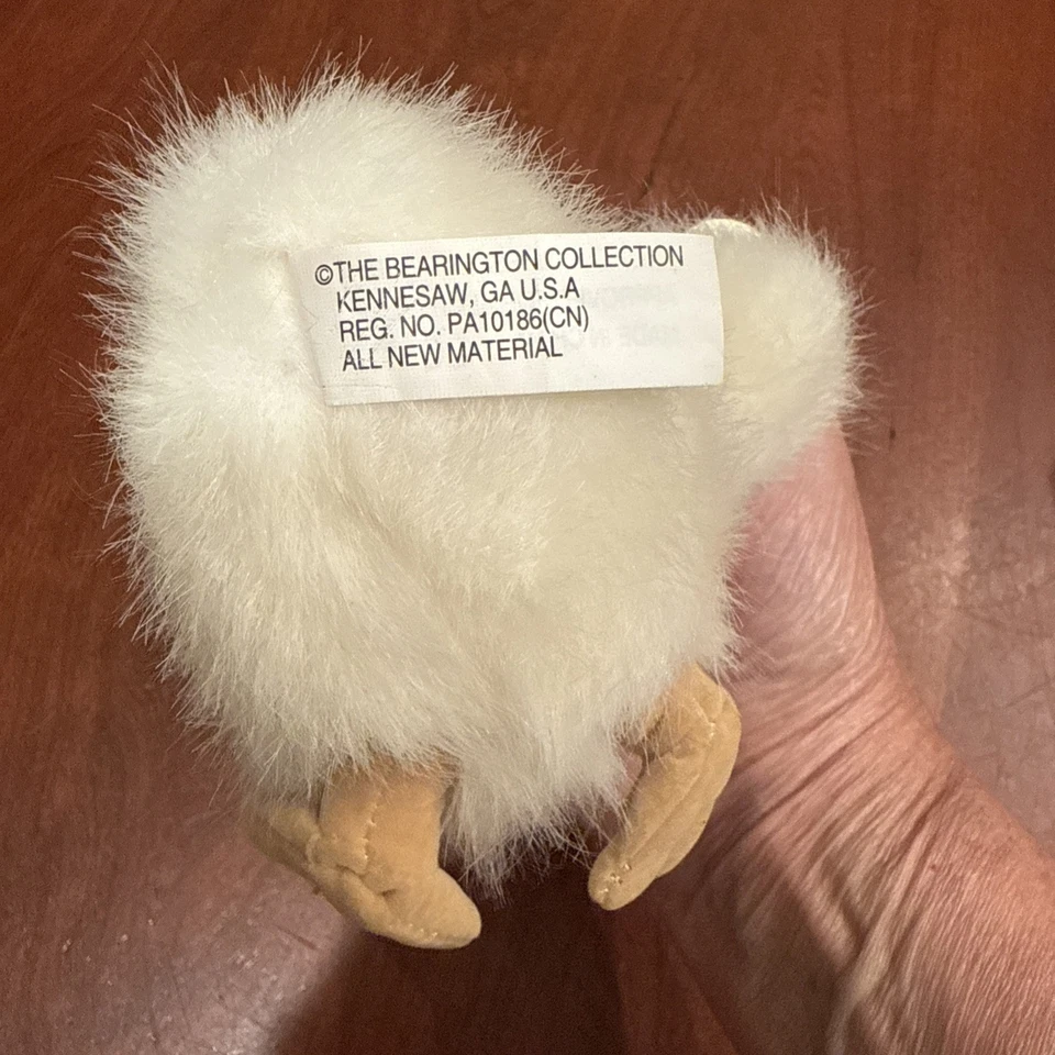 Bearington Waddles Duck White Plush 5.5in Hang Tag Seam Label Vtg Easter Vintage - Image 3 of 4