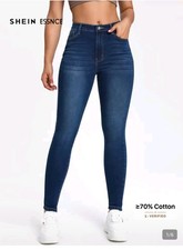 Womens Skinny Jeans - Casual High Stretchy Dark Wash Denim Pants Jeggings 