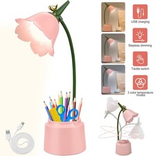 LED Flower Desk Lamp Cordless Table Light Bedside Lamp Desk Light Touch Control