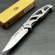 Gerber Paraframe Mini Matte Finished Skeletonized Handle Clip Blade Pocket Knife