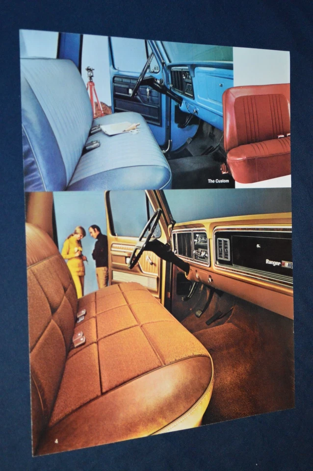 1974 Ford F100 Ranger XLT функция печати оригинальный дилер реклама объявление 74 - Изображение 2 из 2