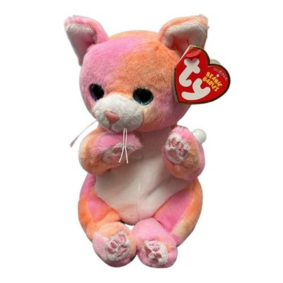 TY Beanie Baby (Bellies) - LILLIBELLE the Cat [Version 2] - Small Eyes & Ty-Dyed