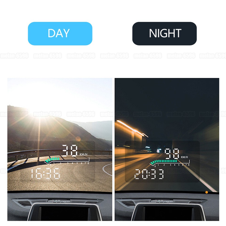 2-Pack HUD Reflective Film For Car Windshield - Phone Projection Screen Static Cling