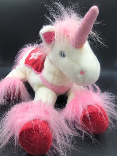 Tesco Unicorn Toy Misty Pink Soft Stuffed Toy 14” Long Plush Cuddly Teddy 2005 - Picture 4 of 5
